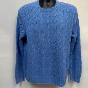 Polo by Ralph Lauren Men’s Blue Crew Cable Knit Sweater Large